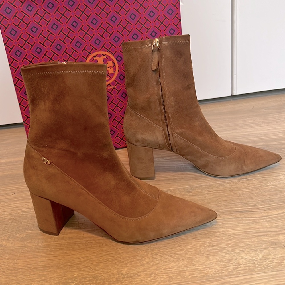 Tory Burch brown suede bootie